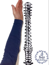 Load image into Gallery viewer, Spine Back Patch • Patch bone • Large patch natural size • iron on • Skeleton • horror patch • punk patch • goth patch • patch for jacket