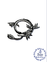 Load image into Gallery viewer, Ouroboros, Dragon, Snake embroidered iron-on patch