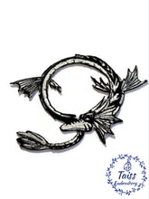 Load image into Gallery viewer, Ouroboros, Dragon, Snake embroidered iron-on patch