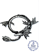 Load image into Gallery viewer, Ouroboros, Dragon, Snake embroidered iron-on patch