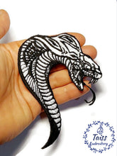 Load image into Gallery viewer, Snake, Cobra embroidered iron on patch