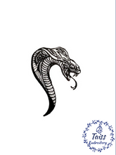 Load image into Gallery viewer, Snake, Cobra embroidered iron on patch