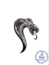 Load image into Gallery viewer, Snake, Cobra embroidered iron on patch