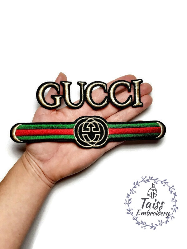 1 Vintage Gucci Style Iron on Patch Size is approx. (11.5*4 cm) Nice size  patch, you will be receiving 1 High qual…