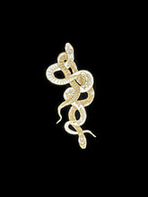 Load image into Gallery viewer, Gold and white snake embroidery patch, Gothic, Constellation