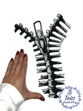 Load image into Gallery viewer, Spine Back Patch, Patch bone, Large Embroidered Patch, patch for jacket