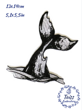 Load image into Gallery viewer, Orca Whale, Fish, Dolphin patch, embroidery iron on patch