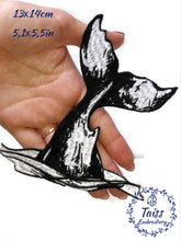 Load image into Gallery viewer, Orca Whale, Fish, Dolphin patch, embroidery iron on patch