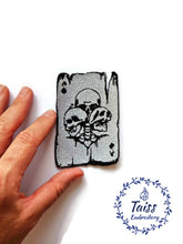 Load image into Gallery viewer, Playing card, Skull  Patch, Embroidered iron on
