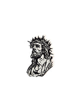 Load image into Gallery viewer, Jesus Christ Crown of Thorns Patch - Large Religious Embroidery, Christian Biker Iron-On Applique for Jackets, Faith Based Gift