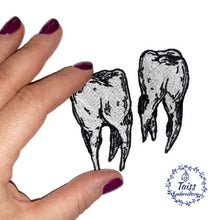 Load image into Gallery viewer, Teeth patch, large goth patch, set 2 p.