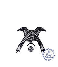 Load image into Gallery viewer, Celtic Ravens • Huginn & Muninn Odin's Ravens • Viking patch