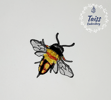 Load image into Gallery viewer, Bumblebee patch, embroidered Iron on  patch, large patch