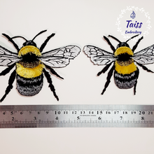 Load image into Gallery viewer, Bumblebee patch Insect applique   3d patch Iron on set2 p