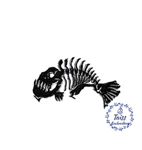 Load image into Gallery viewer, Fish Bone, goth patch