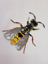 Load image into Gallery viewer, Bumblebee patch, embroidered Iron on patch, large patch