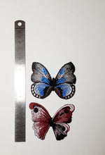 Load image into Gallery viewer, Butterfly patch Insect patch Embroidered iron on patch, set 2 p