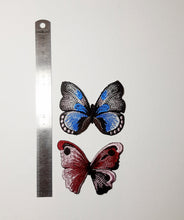 Load image into Gallery viewer, Butterfly patch Insect patch Embroidered iron on patch, set 2 p