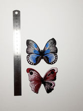 Load image into Gallery viewer, Butterfly patch Insect patch Embroidered iron on patch, set 2 p