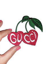Load image into Gallery viewer, Cherry patches, designer patch, embroidered iron on patch.