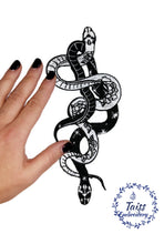 Load image into Gallery viewer, Black and white snake patch