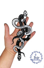 Load image into Gallery viewer, Black and white snake patch