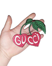 Load image into Gallery viewer, Cherry patches, designer patch, embroidered iron on patch.