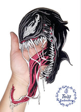 Load image into Gallery viewer, Venom patch ,Large cosplay patches for jackets, Large  embroidered patches , Back patch.