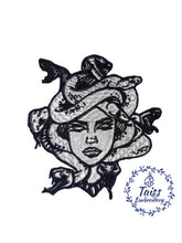 Load image into Gallery viewer, Gorgon Medusa patch, embroidered iron on