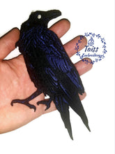 Load image into Gallery viewer, Crow• Goth Dark Macabre bird patch