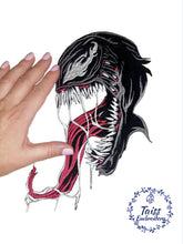 Load image into Gallery viewer, Venom patch ,Large cosplay patches for jackets, Large  embroidered patches , Back patch.