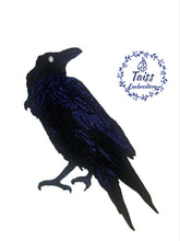 Load image into Gallery viewer, Crow• Goth Dark Macabre bird patch
