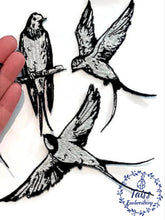Load image into Gallery viewer, Swallows, bird patch  Set of beautiful swallows 4p.