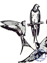 Load image into Gallery viewer, Swallows, bird patch  Set of beautiful swallows 4p.
