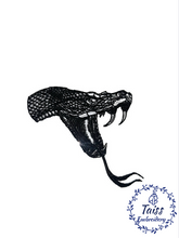 Load image into Gallery viewer, Black Snake Large Back Patch