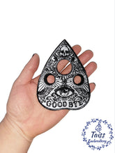 Load image into Gallery viewer, Ouija Planchette • Gothic Large Iron On Embroidered Patch •