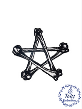 Load image into Gallery viewer, Satanic Pentagram • Occult patch • large bone patch