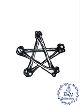 Load image into Gallery viewer, Satanic Pentagram • Occult patch • large bone patch