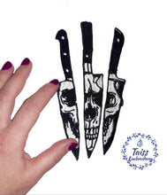 Load image into Gallery viewer, Knife Patch • skeleton patch • Set of 3 p