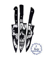 Load image into Gallery viewer, Knife Patch • skeleton patch • Set of 3 p