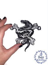 Load image into Gallery viewer, Black Snake • Bone Large  Patch