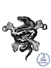 Load image into Gallery viewer, Black Snake • Bone Large  Patch