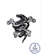 Load image into Gallery viewer, Black Snake • Bone Large  Patch