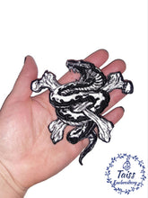 Load image into Gallery viewer, Black Snake • Bone Large  Patch