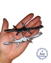 Load image into Gallery viewer, Barbed Wire Patch. Set 2p. White color