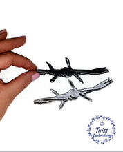 Load image into Gallery viewer, Barbed Wire Patch. Set 2p. White color