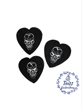Load image into Gallery viewer, Set of 3 Skull Heart Patches