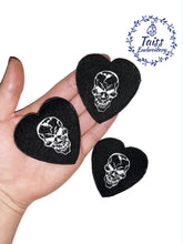 Load image into Gallery viewer, Set of 3 Skull Heart Patches