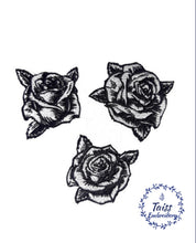 Load image into Gallery viewer, Black Rose Patch set 3p.