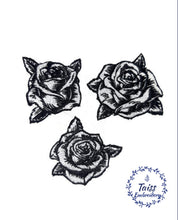 Load image into Gallery viewer, Black Rose Patch set 3p.